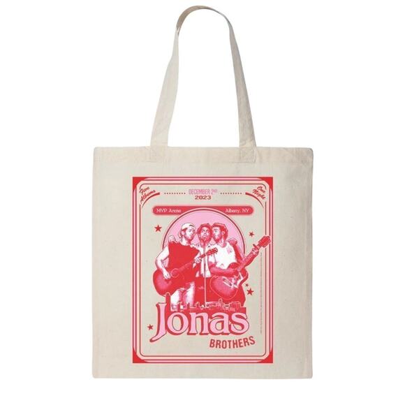 Jonas Brothers December 2 2023 Albany Tote New without Tag Rare MSRP $30 - Picture 1 of 2